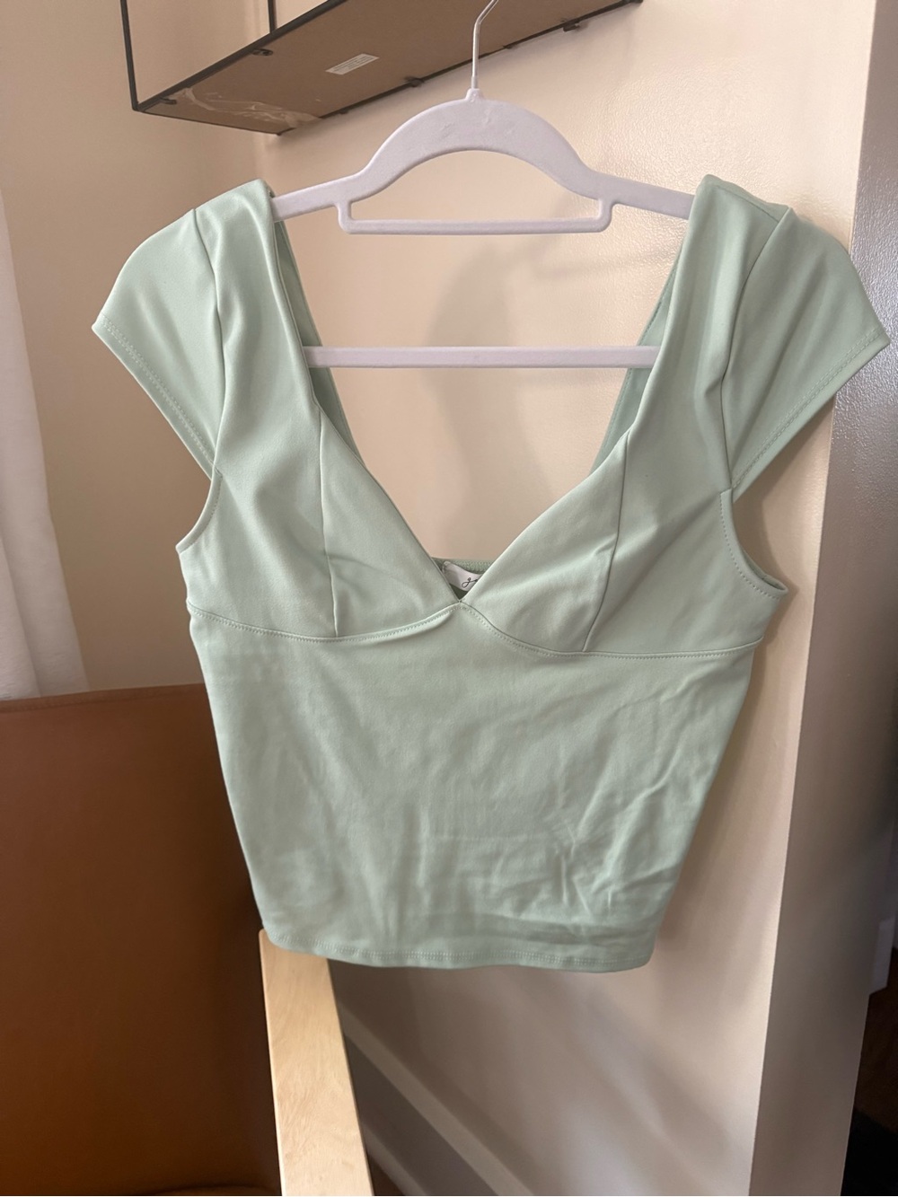 gaze Mint V-Neck Crop Top